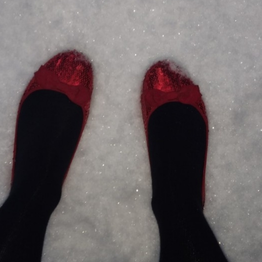 ISO Major!! Faded Glory Red Sequin Flats 6 8